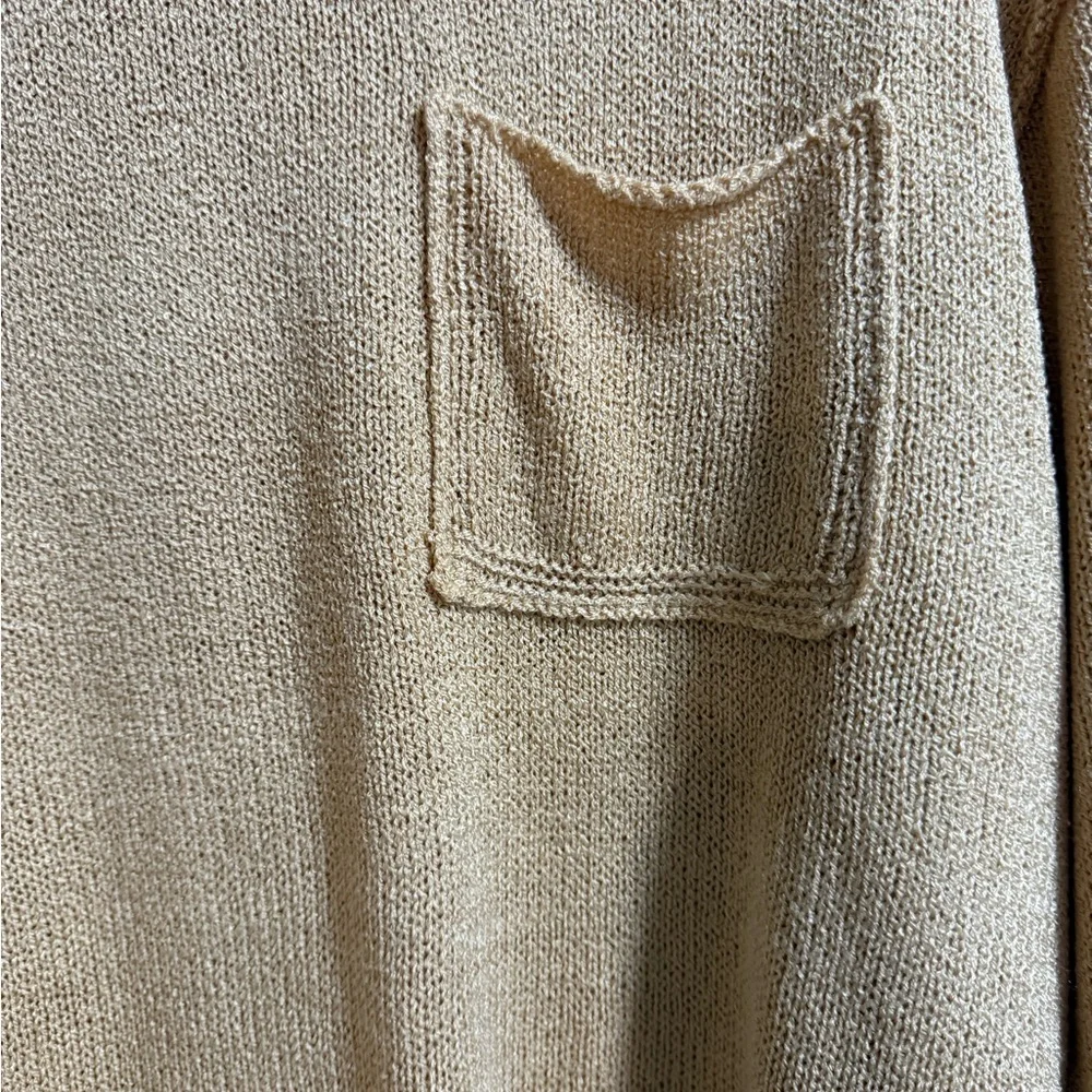 BeCool Cozy Tan Sweater with Pocket - Picture 2 of 4